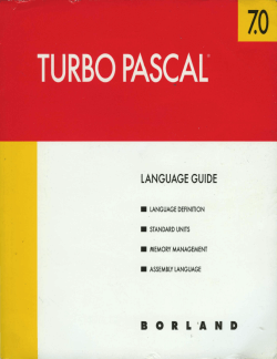 turbo pascal language guide