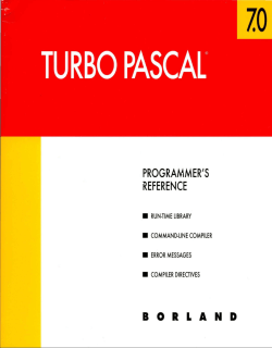 turbo pascal programmers reference